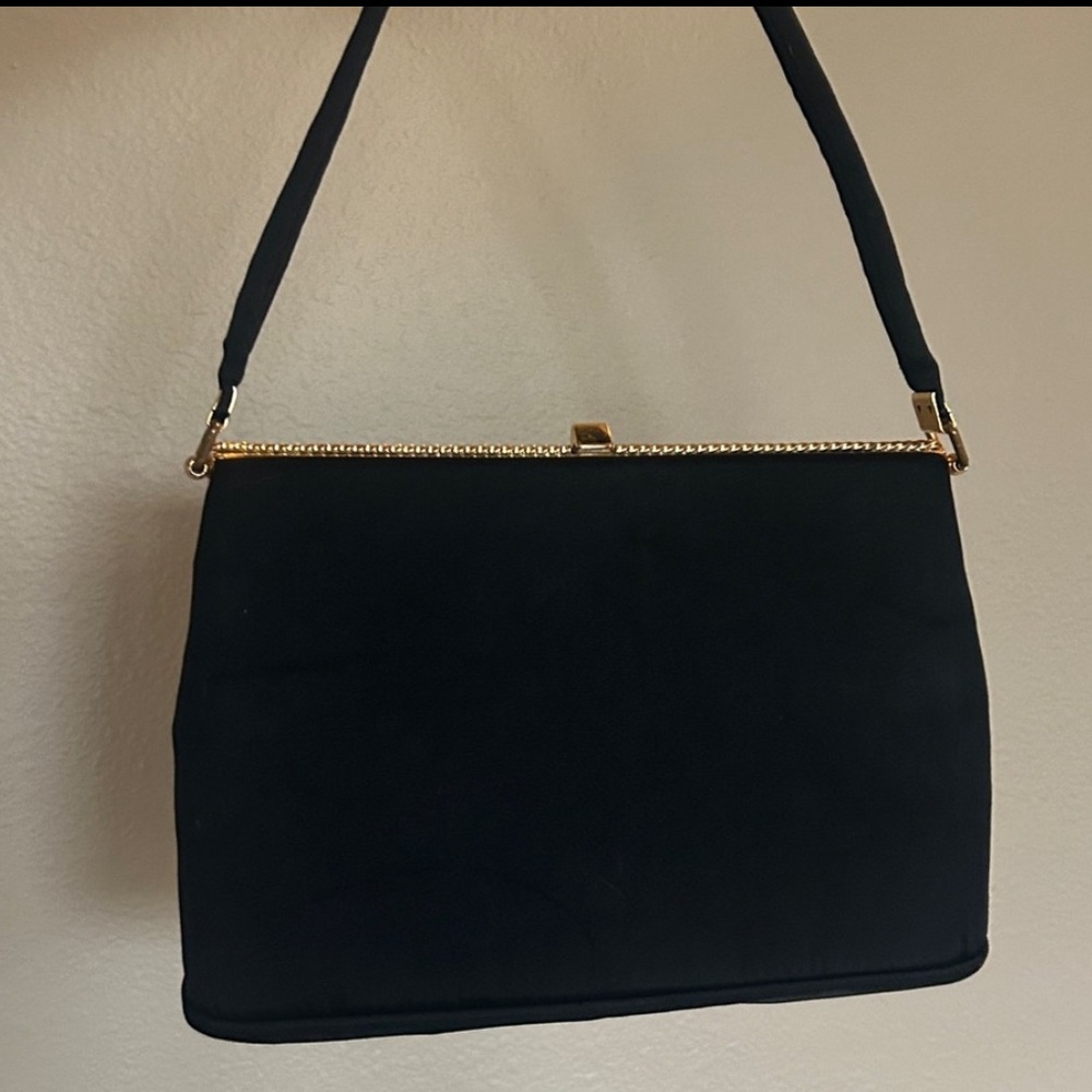 Vintage Coblentz Bag & JR USA Hand Bag Satin Gold Tone Hardware 1940’s & 50’s - Picture 12 of 17